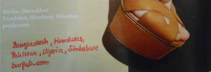 Adbusting bei Schuhwerbung